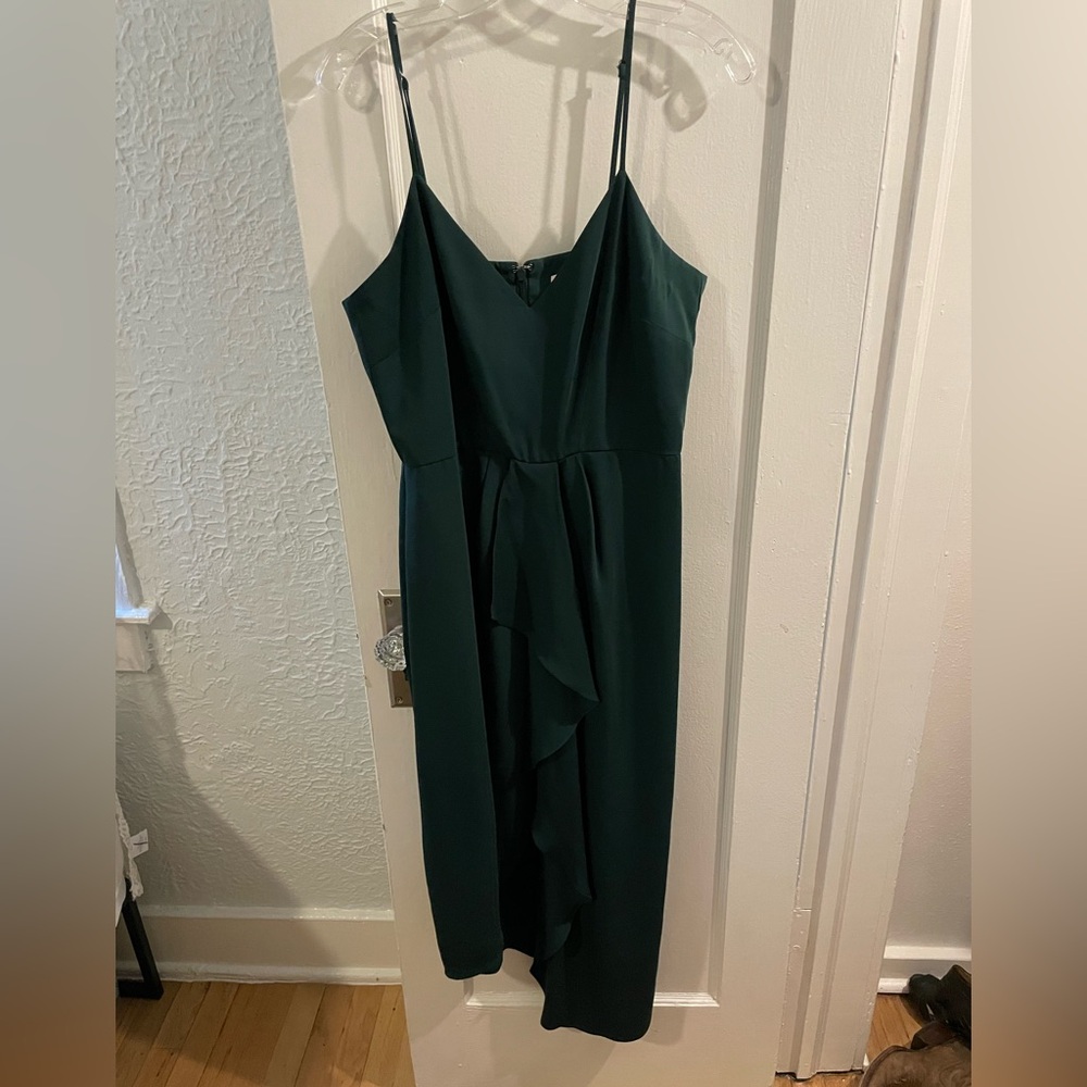 Gianni Bini Asymmetrical Dark Green Dress